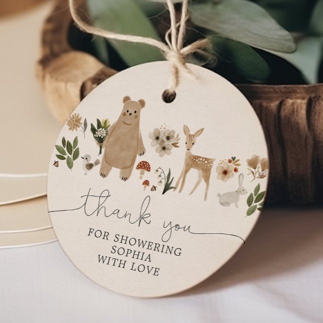 Boho Woodland Baby Shower Favor Tag (Creator Uploaded)