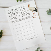 Boho Woodland Baby Shower Guess Sweet Mess Game