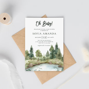 Boho Woodland Baby Shower  Invitation