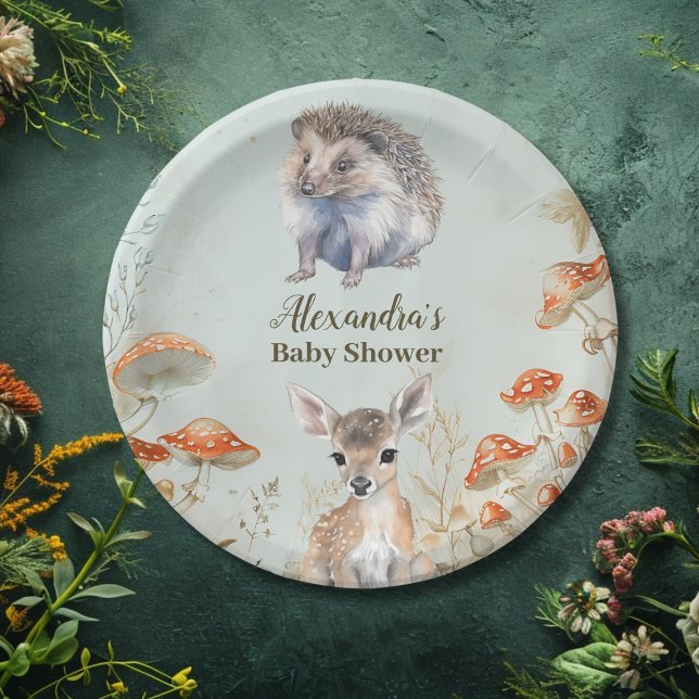 Boho Woodland Baby Shower Paper Plate (Creator Uploaded)