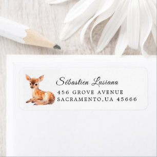 Boho Woodland Baby Shower Return Address