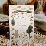 Boho Woodland Baby Shower Thank You Card<br><div class="desc">Baby Shower Thank You cards. Easily edit with your personal wording. Everyone will love reading your personal message!</div>