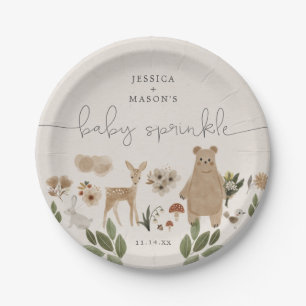 Boho Woodland Baby Sprinkle Paper Plates