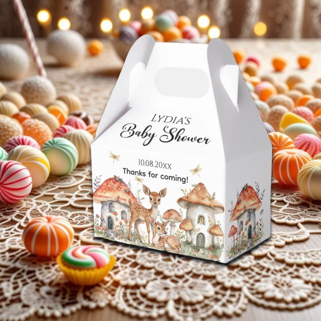 Boho Woodland Forest Animals Baby Shower Favour Box (Creator Uploaded)