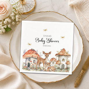 Boho Woodland Forest Animals Baby Shower Napkin