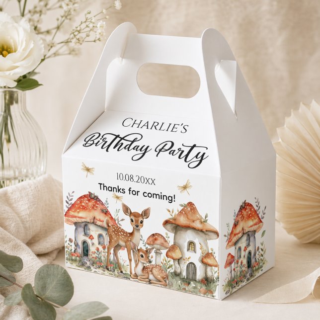 Boho Woodland Forest Animals Birthday Party Favour Box (Creator Uploaded)