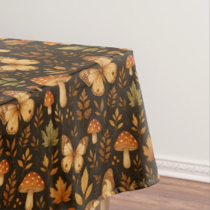 Boho Woodland Forest Mushrooms Fall Colours Tablecloth