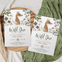 Boho Woodland Fox Baby Shower Invitation