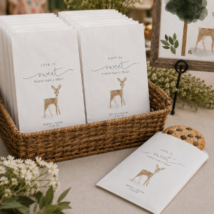Boho Woodland Love is Sweet Favours Bag Deer
