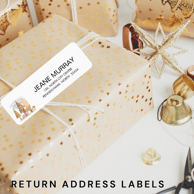 Boho woodland return address label (Creator Uploaded)
