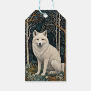 Boho woodland white fox gift tags