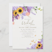 Boho Wreath Butterfly Sunflower Chic Bridal Shower