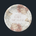 Boho Wreath Palm Leaves and Orchids Baby Shower Paper Plate<br><div class="desc">Serve up style at your baby shower with these customisable paper plates featuring a boho wreath design. Featuring a soft watercolor wreath of white orchids, palm leaves, and pampas grass. The neutral design of these customisable baby shower paper plates fits rustic, tropical, or modern themes and looks great on any...</div>