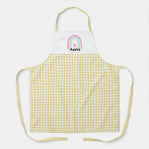 Boho Yellow Gingham Custom Mama Est. Year keepsake