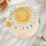 Boho Yellow Sunshine  Paper Plate<br><div class="desc">Elevate your celebration with Sunshine Gender Neutral Boho Sun Paper Plates! Featuring a stylish boho sun design with warm neutral tones like beige, terracotta, and cream, these plates bring a modern, gender-neutral vibe to any event. Perfect for baby showers, birthdays, or casual gatherings, the minimalist sun motif adds a touch...</div>