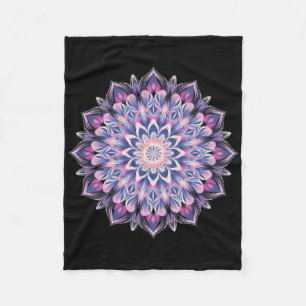 Boho Yoga Art Spiritual Meditation Sacred Geometry Fleece Blanket