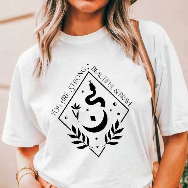 Boho You Are Stronger Than You Think Snake Tri-Blend Shirt (Creator Uploaded)