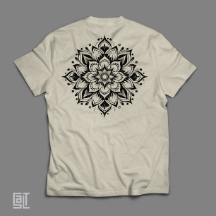 Boho Zen Mandala Intricate Floral Sacred Geometry Tri-Blend Shirt