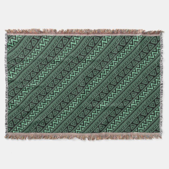 Boho ZigZag Throw Blanket (Front)