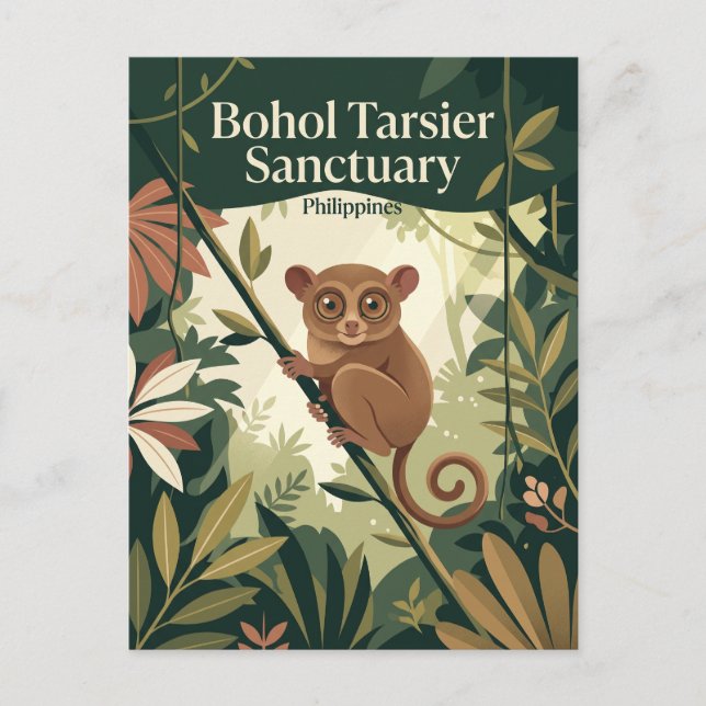 Bohol Tarsier Sanctuary Philippines Postcard (Front)