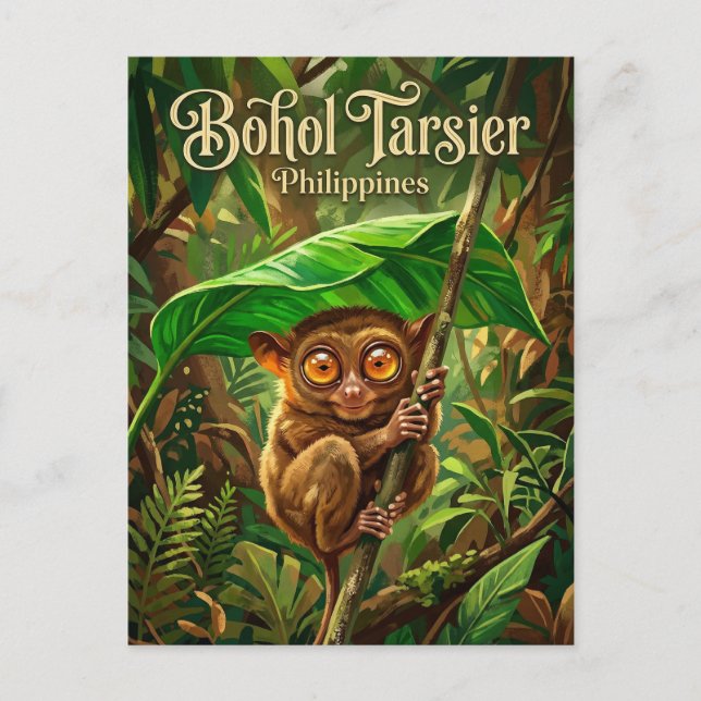 Bohol Tarsier Sanctuary Philippines Postcard (Front)