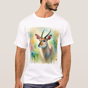 Bohor Antelope 021024AREF105 - Watercolor T-Shirt
