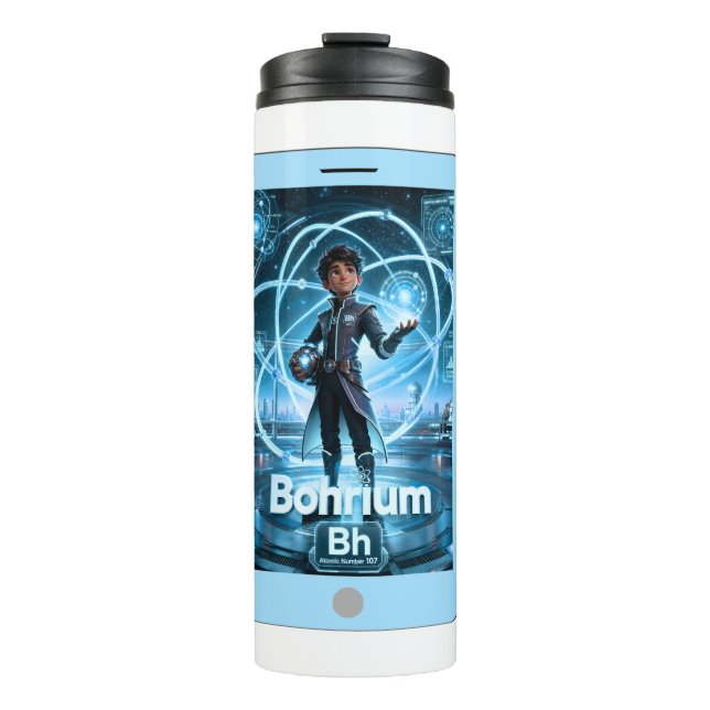 Bohrium (Bh) –  ATOMIVRA™ Collection Thermal Tumbler (Front)