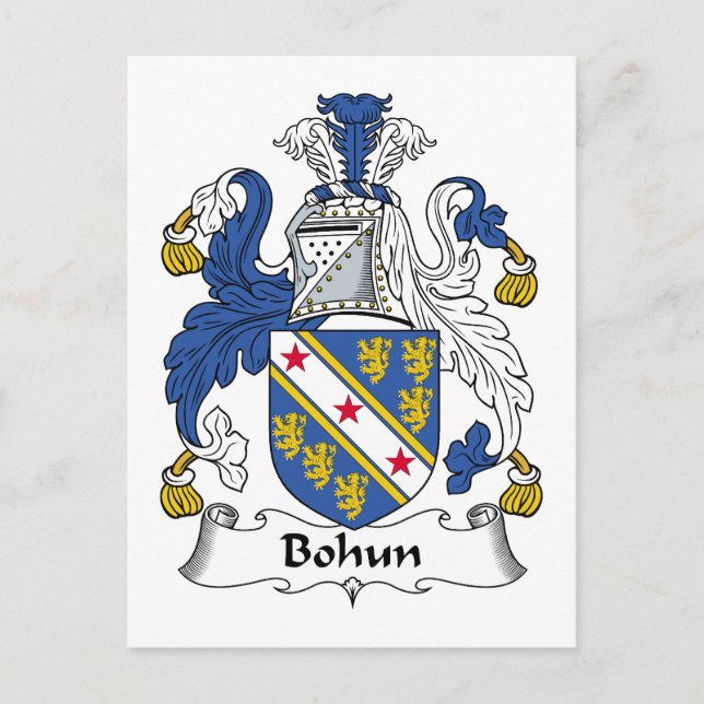 Bohun Family Crest Postcard (Front)