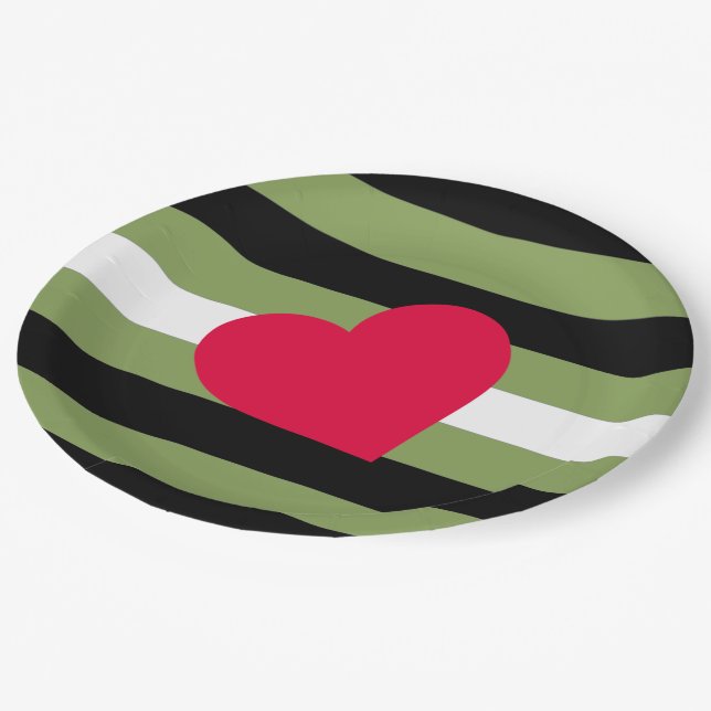 Boi Pride Flag Paper Plate (Angled)
