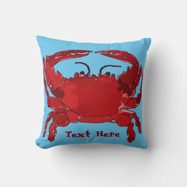 Boiled Blue Crab, add text Cushion (Front)