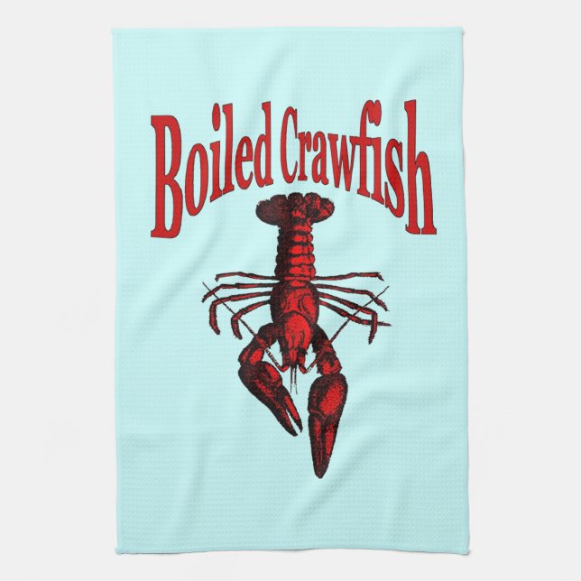 Boiled Crawfish Tea Towel (Vertical)