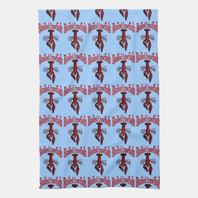 Boiled Crawfish Tea Towel (Vertical)