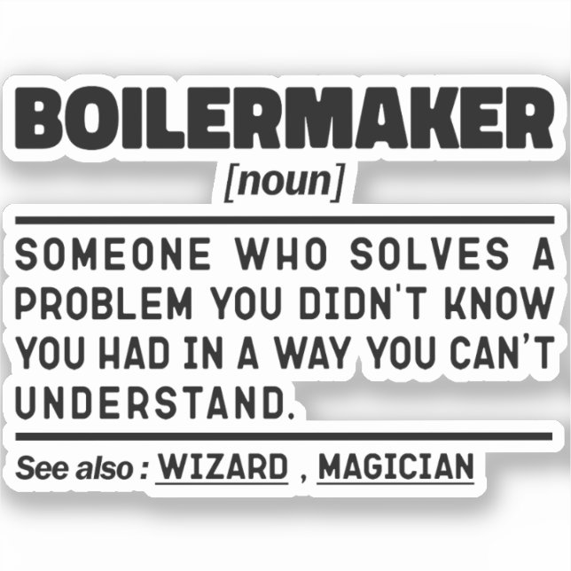 Boilermaker Noun Definition Professional Worker  (Front)