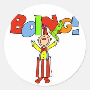 Boing Clown Tshirts and Gifts Classic Round Sticker