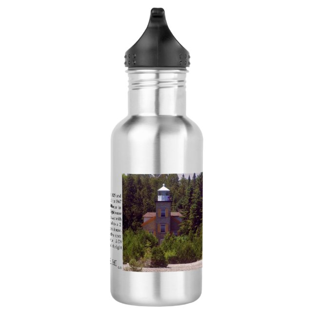 Bois Blanc Island Light water bottle (Right)