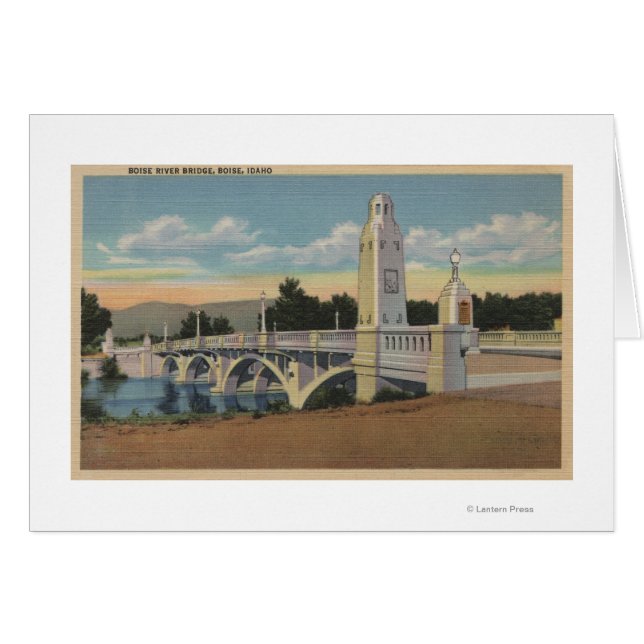 Boise, ID - View of Boise River Bridge (Front Horizontal)