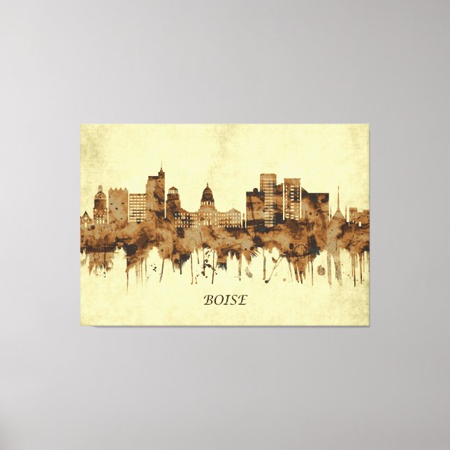 Boise Idaho Cityscape Canvas Print (Front)