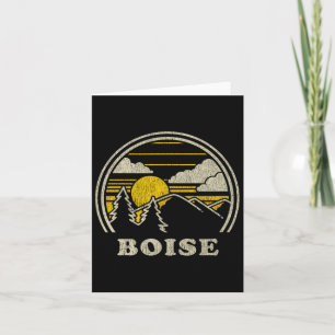 Boise Idaho Id T Shirt Vintage Hiking Mountains Te Card