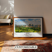 Boise Idaho Poster, Watercolor, Custom