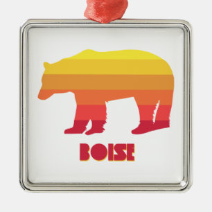 Boise Idaho Rainbow Bear Metal Tree Decoration