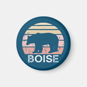 Boise Idaho Retro Bear Magnet