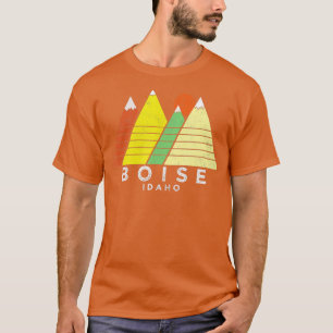 Boise Idaho Retro Style Mountain  T-Shirt