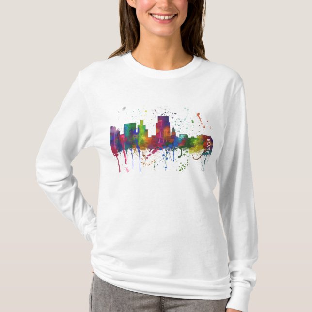 BOISE IDAHO SKYLINE T-Shirt (Front)