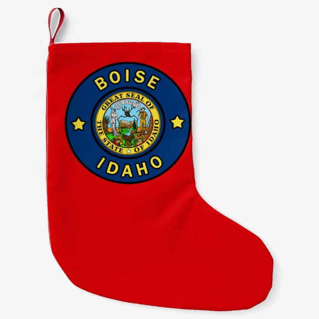 Boise Idaho Small Christmas Stocking (Front)