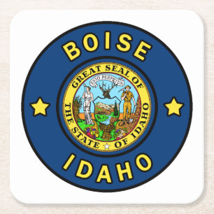 Boise Idaho Square Paper Coaster