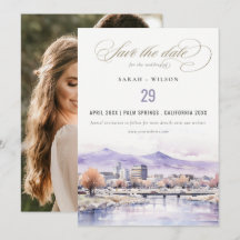 Boise, Idaho Watercolor Landscape Photo Wedding