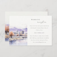 Boise Idaho Watercolor Landscape Wedding Reception