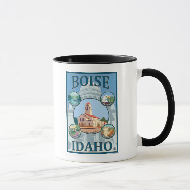 Boise, IdahoScenic Travel Poster Mug (Right)