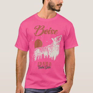 Boise Mountains Idaho Forest Wolf T-Shirt