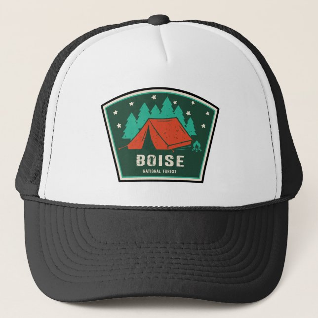 Boise National Forest Camping Trucker Hat (Front)